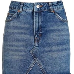 topshop denim mini skirt